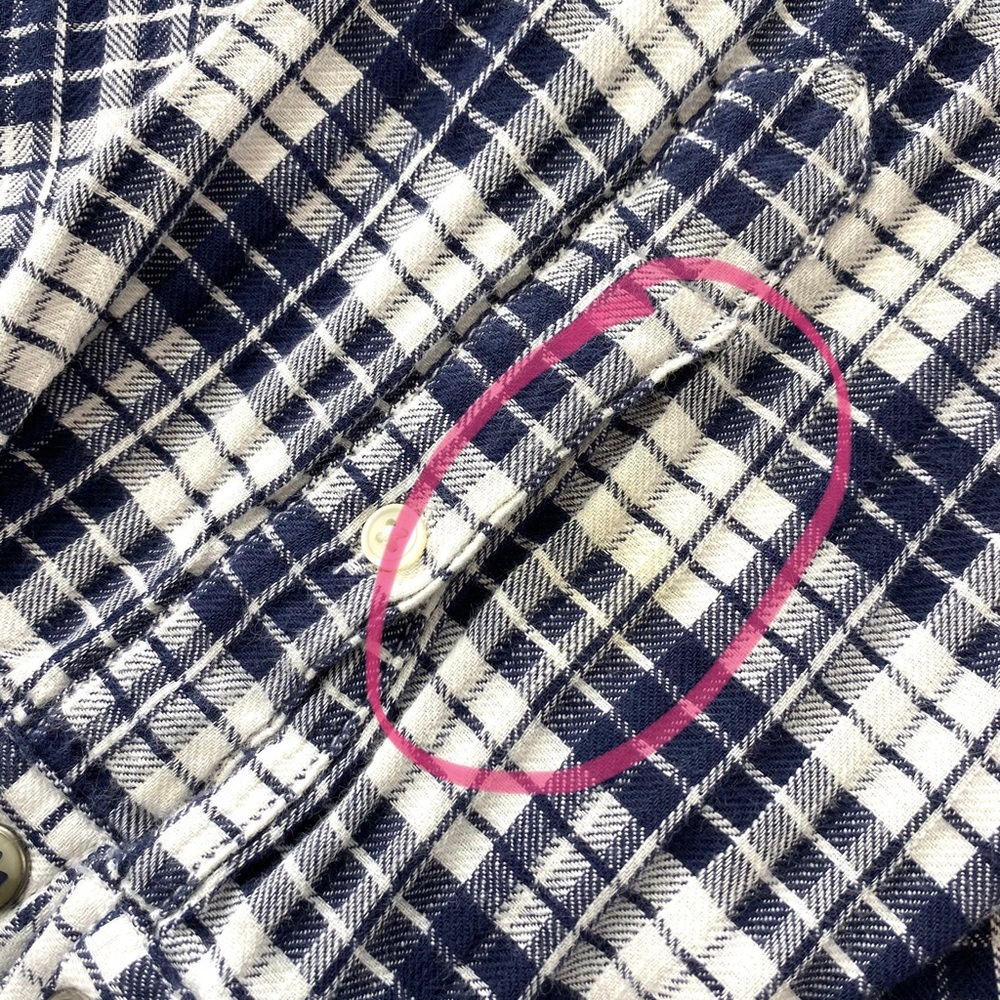 Lucky Brand Snap Button Classic Fit Plaid Long Sleeve Shirt Size L - Picture 9 of 9